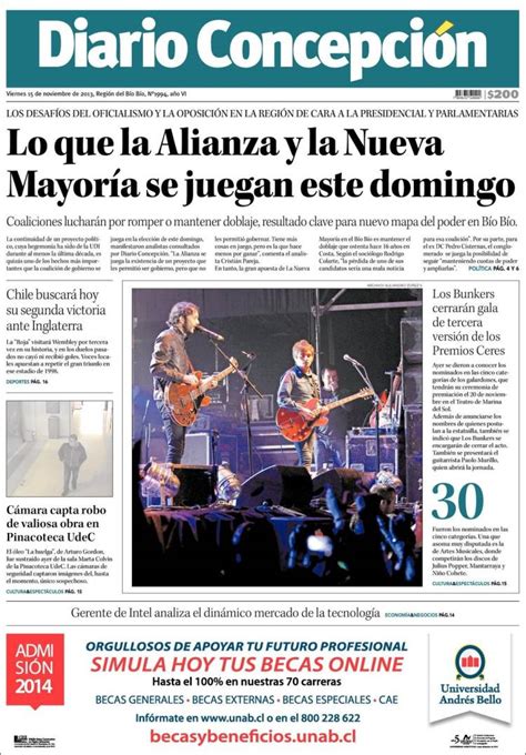 Periódico Diario de Concepción  Chile . Periódicos de ...