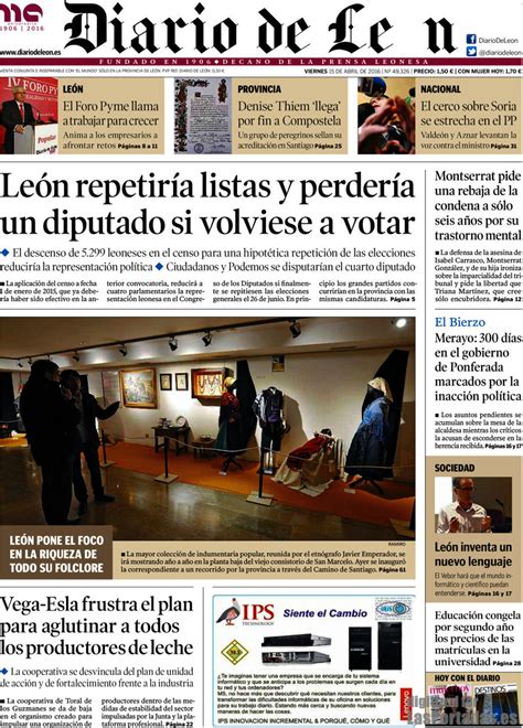 Periodico Diario de León   15/4/2016