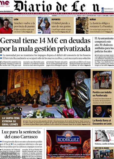 Periodico Diario de León   25/3/2016