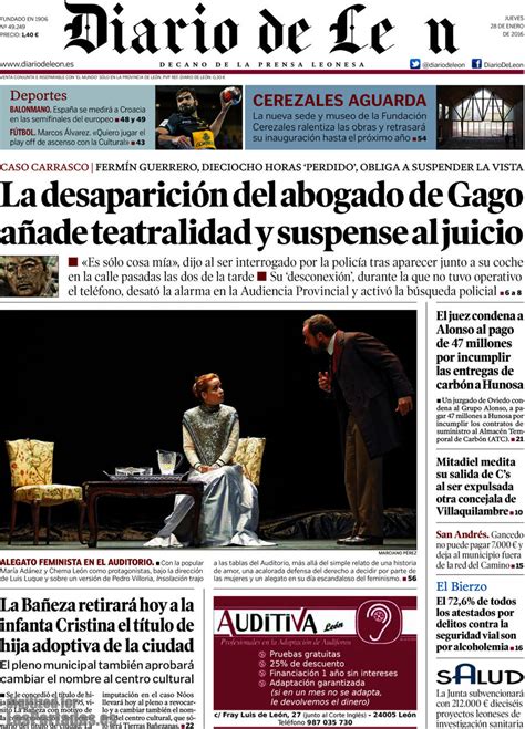 Periodico Diario de León   28/1/2016