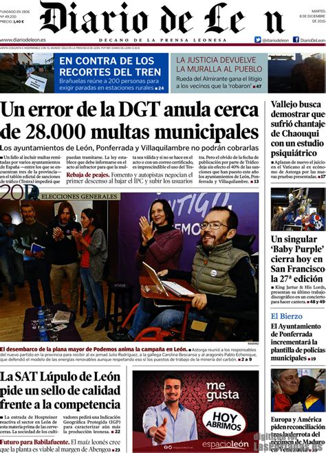 Periodico Diario de León   8/12/2015