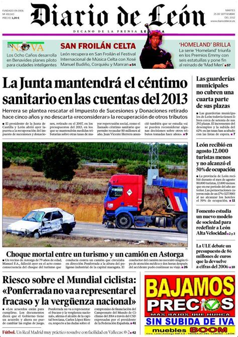 Periódico Diario de León  España . Periódicos de España ...
