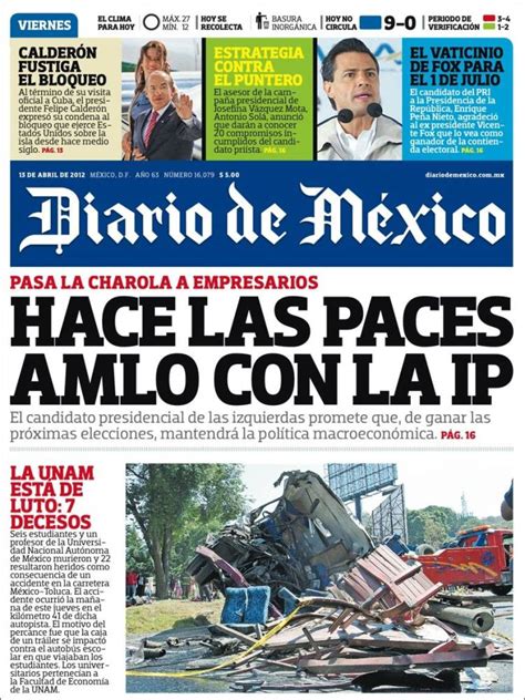 Periódico Diario de México  México . Periódicos de México ...
