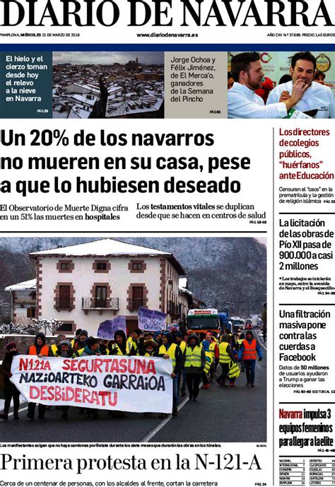 Periodico Diario de Navarra   21/3/2018