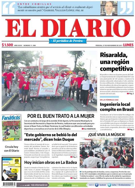 Periódico Diario de Otún  Colombia . Periódicos de ...