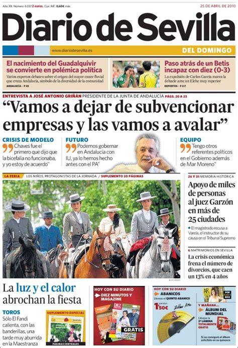 Periódico Diario de Sevilla  España . Periódicos de España ...