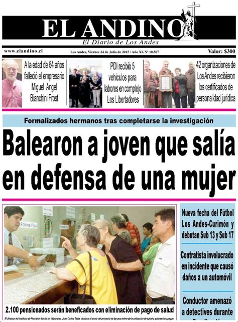 Periódico Diario El Andino  Chile . Periódicos de Chile ...