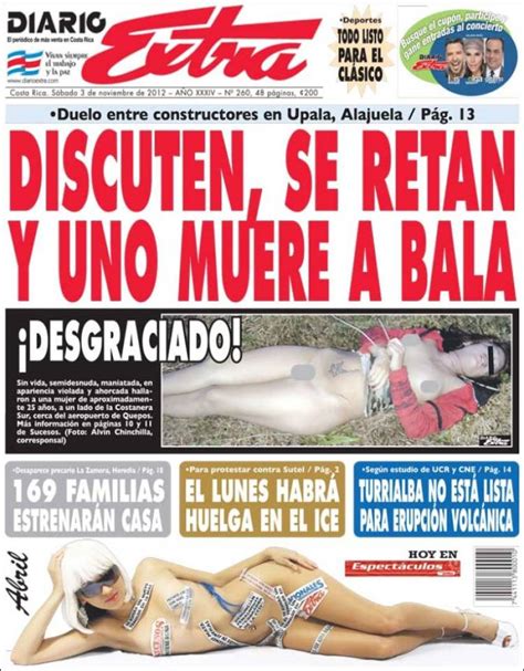 Periódico Diario Extra  Costa Rica . Periódicos de Costa ...