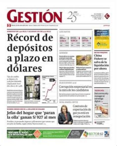 Periódico Diario Gestión  Perú . Periódicos de Perú ...