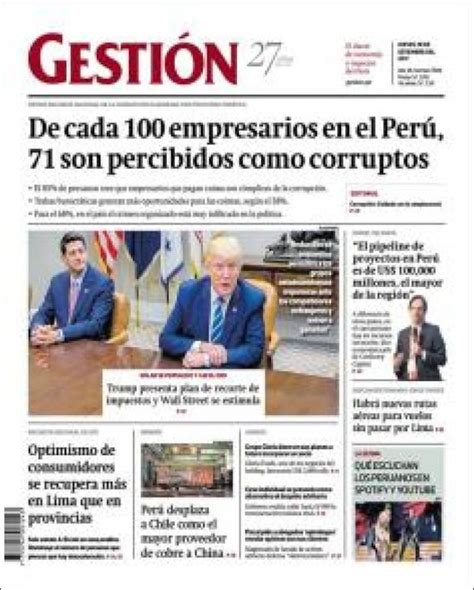 Periódico Diario Gestión  Perú . Periódicos de Perú. Toda ...