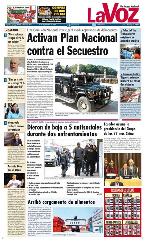 Periódico Diario La Voz Venezuela . Periódicos de ...