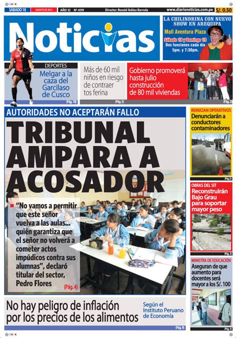 Periódico Diario Noticias  Perú . Periódicos de Perú ...