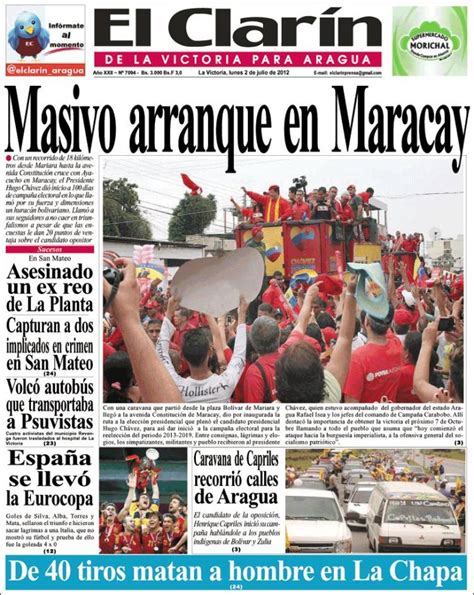 Periódico El Clarín de la Victoria para Aragua  Venezuela ...