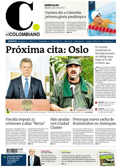 Periódico El Colombiano  Colombia . Periódicos de Colombia ...