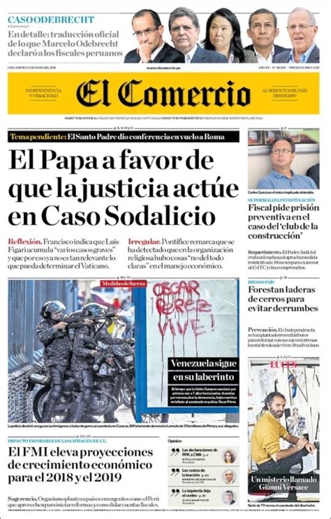 Periódico El Comercio  Perú . Periódicos de Perú. Edición ...