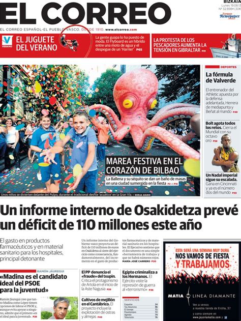 Periodico El Correo 19/8/2013