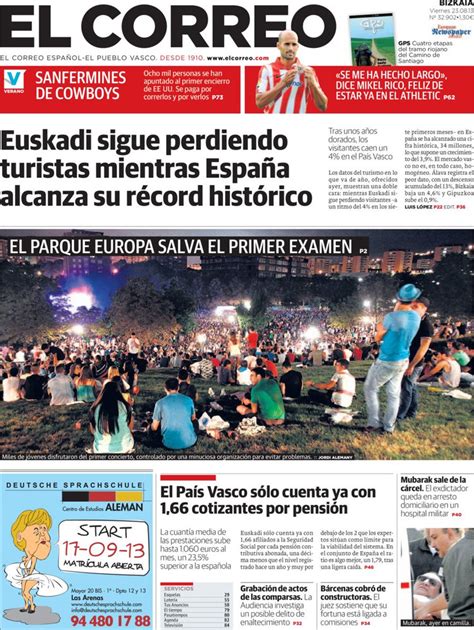 Periodico El Correo 23/8/2013