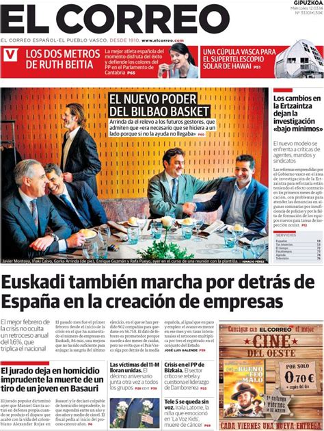 Periódico El Correo   Guipuzcoa  España . Periódicos de ...