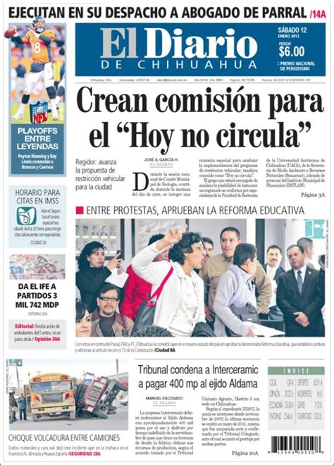 Periódico El Diario de Chihuahua  México . Periódicos de ...