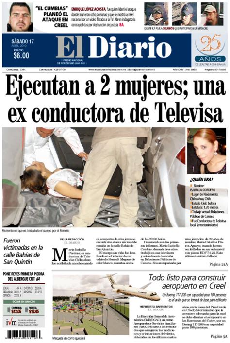 Periódico El Diario de Chihuahua  México . Periódicos de ...