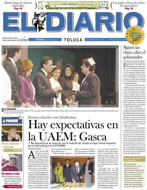 Periódico El Diario   Estado de México  México ...