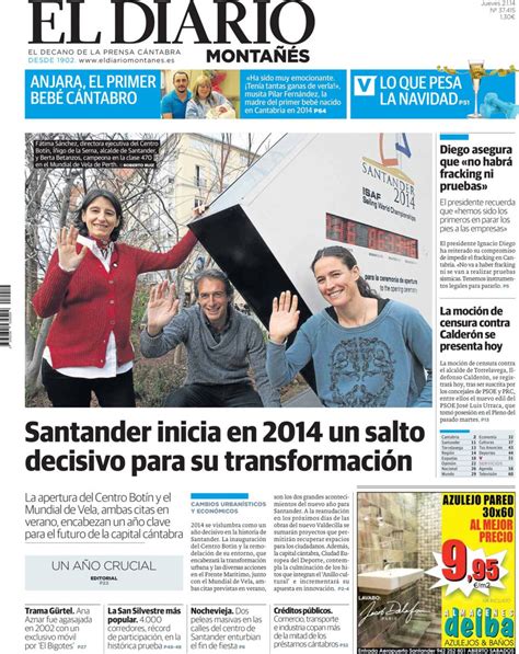Periodico El Diario Montañés   2/1/2014