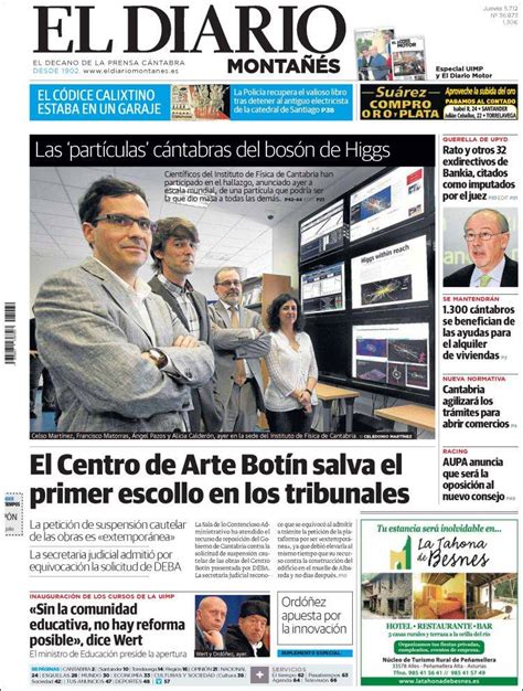 Periódico El Diario Montañés  España . Periódicos de ...
