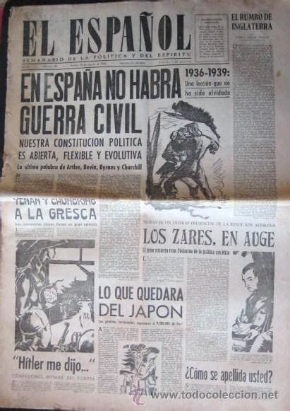 periodico   el español   1945. interesante titu   Comprar ...