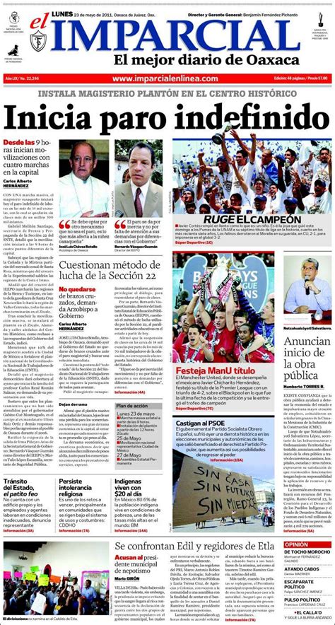Periódico El Imparcial de Oxaca  México . Periódicos de ...