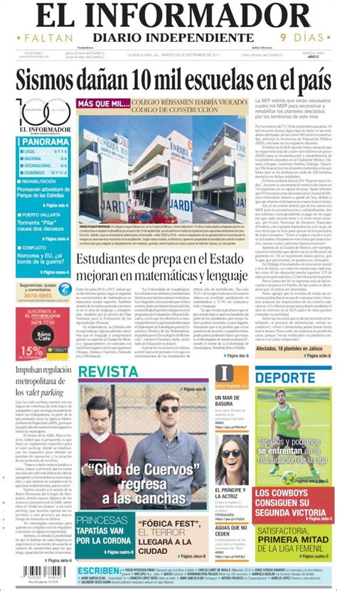 Periódico El Informador  México . Periódicos de México ...