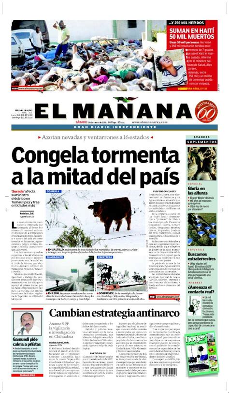 Periódico El Mañana de Reynosa  México . Periódicos de ...
