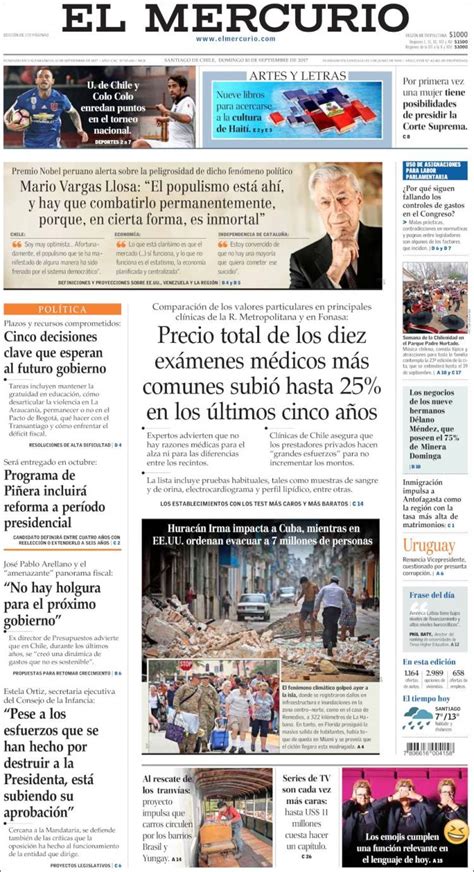 Periódico El Mercurio  Chile . Periódicos de Chile ...