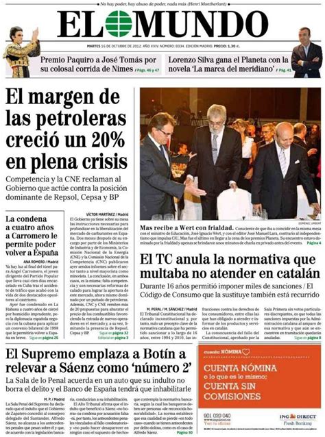 Periodico El Mundo   16/10/2012