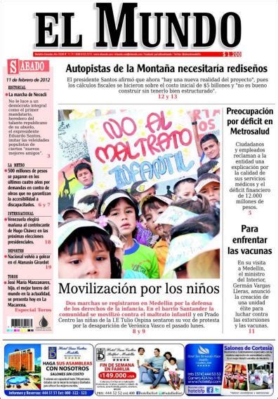 Periódico El Mundo de Medellín se convierte en semanario ...