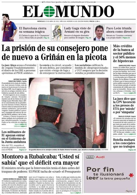Periódico El Mundo España . Periódicos de España. Edición ...