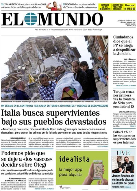 Periódico El Mundo  España . Periódicos de España. Toda la ...