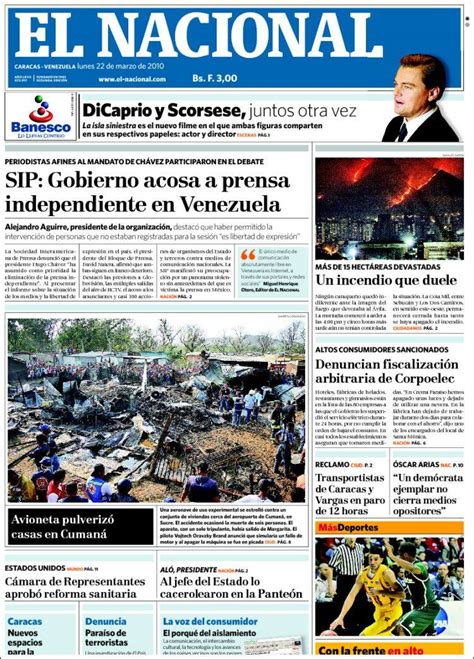 Periódico El Nacional Venezuela . Periódicos de Venezuela ...