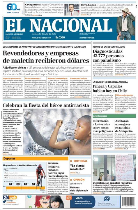 Periódico El Nacional  Venezuela . Periódicos de Venezuela ...
