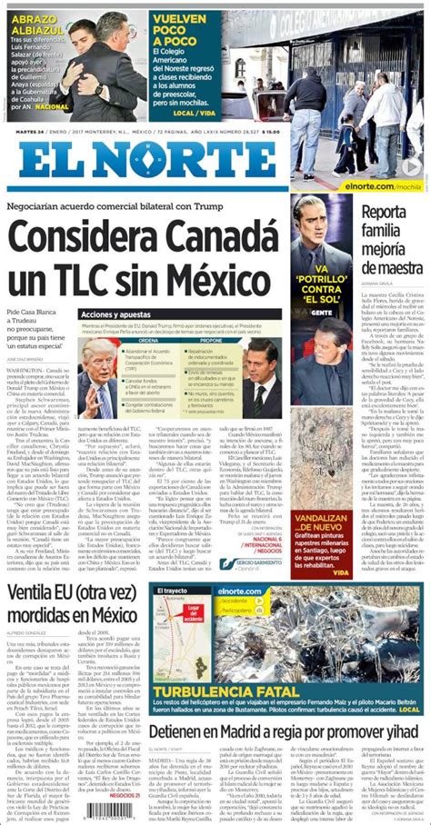 Periódico El Norte  México . Periódicos de México. Edición ...