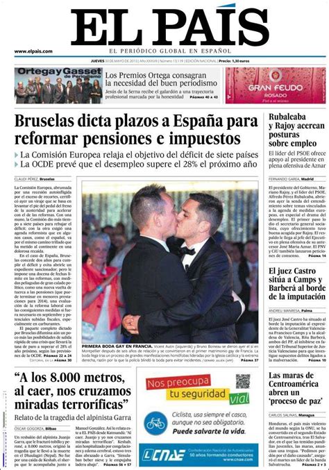 Periódico El País  España . Periódicos de España. Edición ...