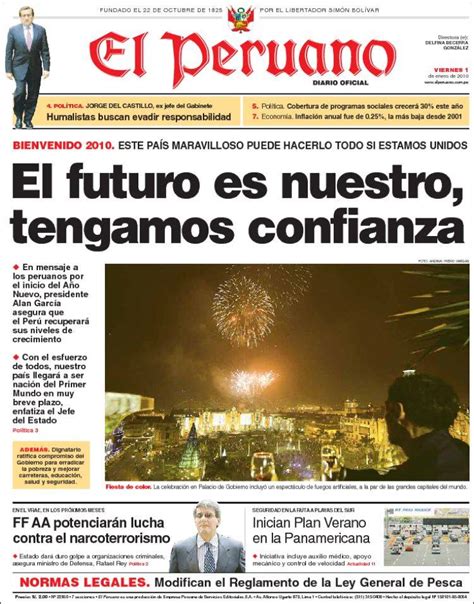 Periódico El Peruano  Perú . Periódicos de Perú. Edición ...