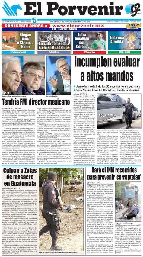 Periódico El Porvenir de Monterrey  México . Periódicos de ...
