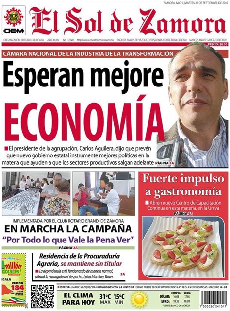 Periódico El Sol de Zamora  México . Periódicos de México ...