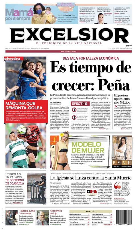 Periódico Excelsior  México . Periódicos de México ...
