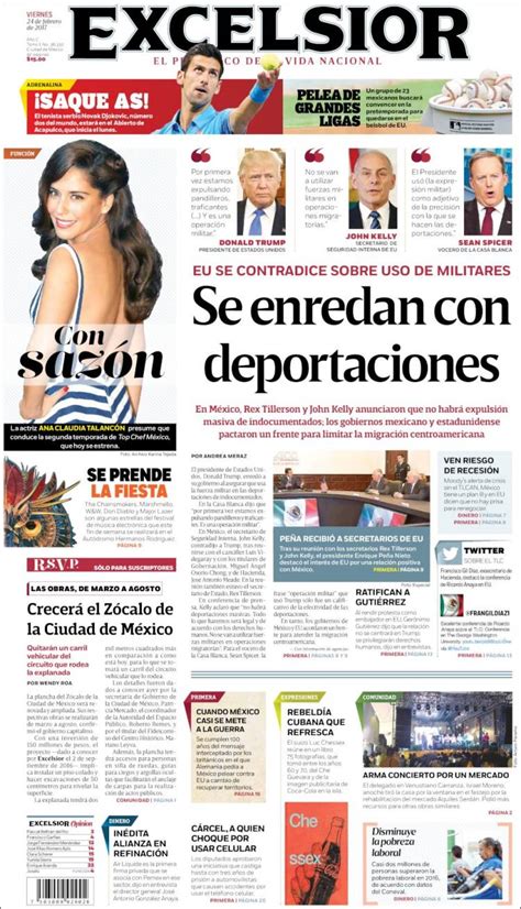 Periódico Excelsior  México . Periódicos de México. Toda ...
