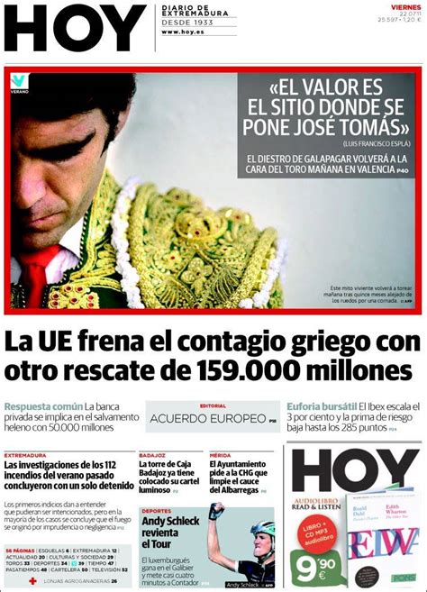 Periódico Hoy   Badajoz  España . Periódicos de España ...