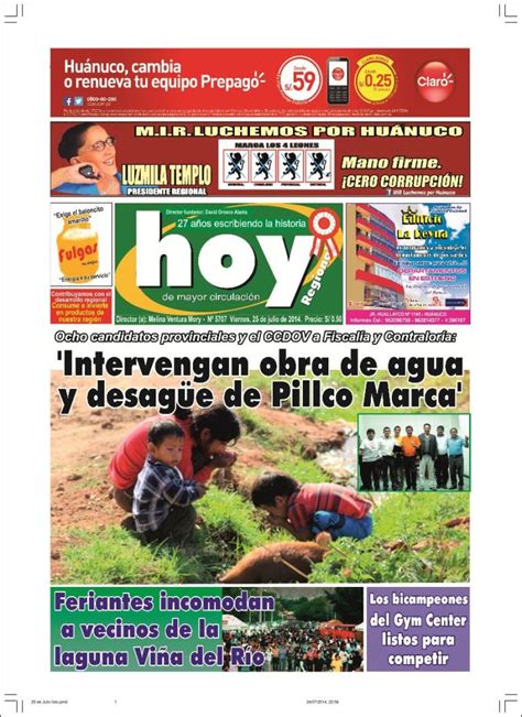 Periódico Hoy Perú  Perú . Periódicos de Perú. Toda la ...