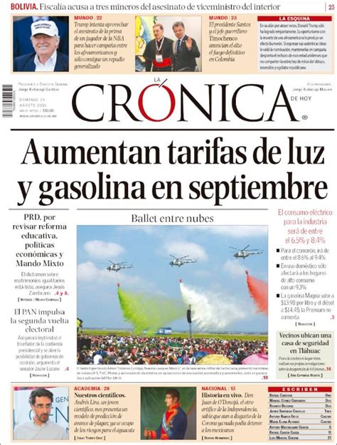 Periódico La Crónica de Hoy  México . Periódicos de México ...