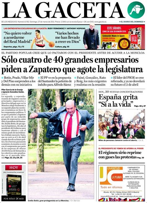 Periódico La Gaceta  España . Periódicos de España ...