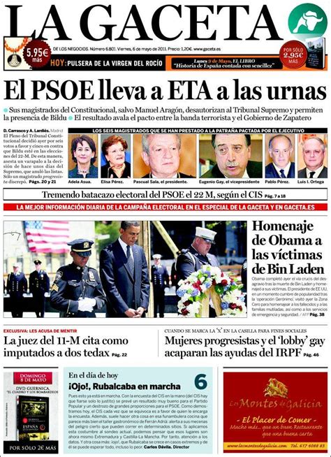 Periódico La Gaceta España . Periódicos de España ...